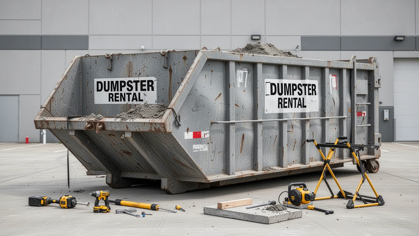 Concrete Dumpster Rental